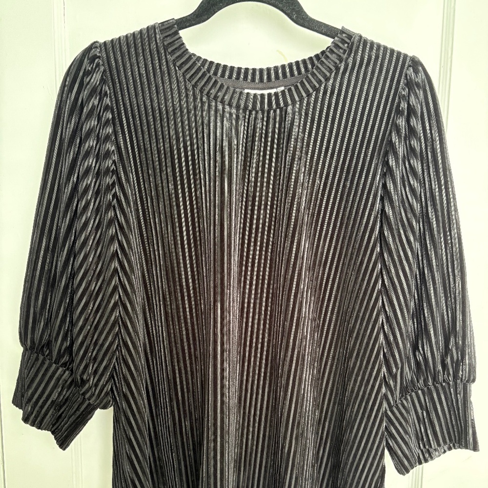 Kaffe black striped blouse